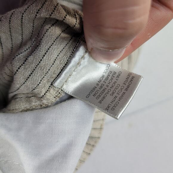 Christopher & Banks Linen Blend Striped Cropped Wide Leg Pants Women's Size XL - Picture 5 of 10